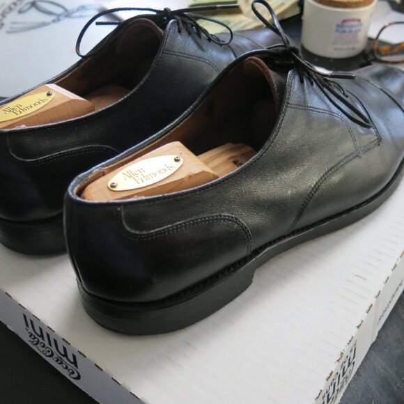 Allen Edmonds Cap-Toe Derby Dress Shoes, Black 11.5 - Picture 5 of 8